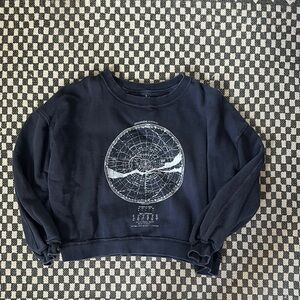 cropped astrology crewneck